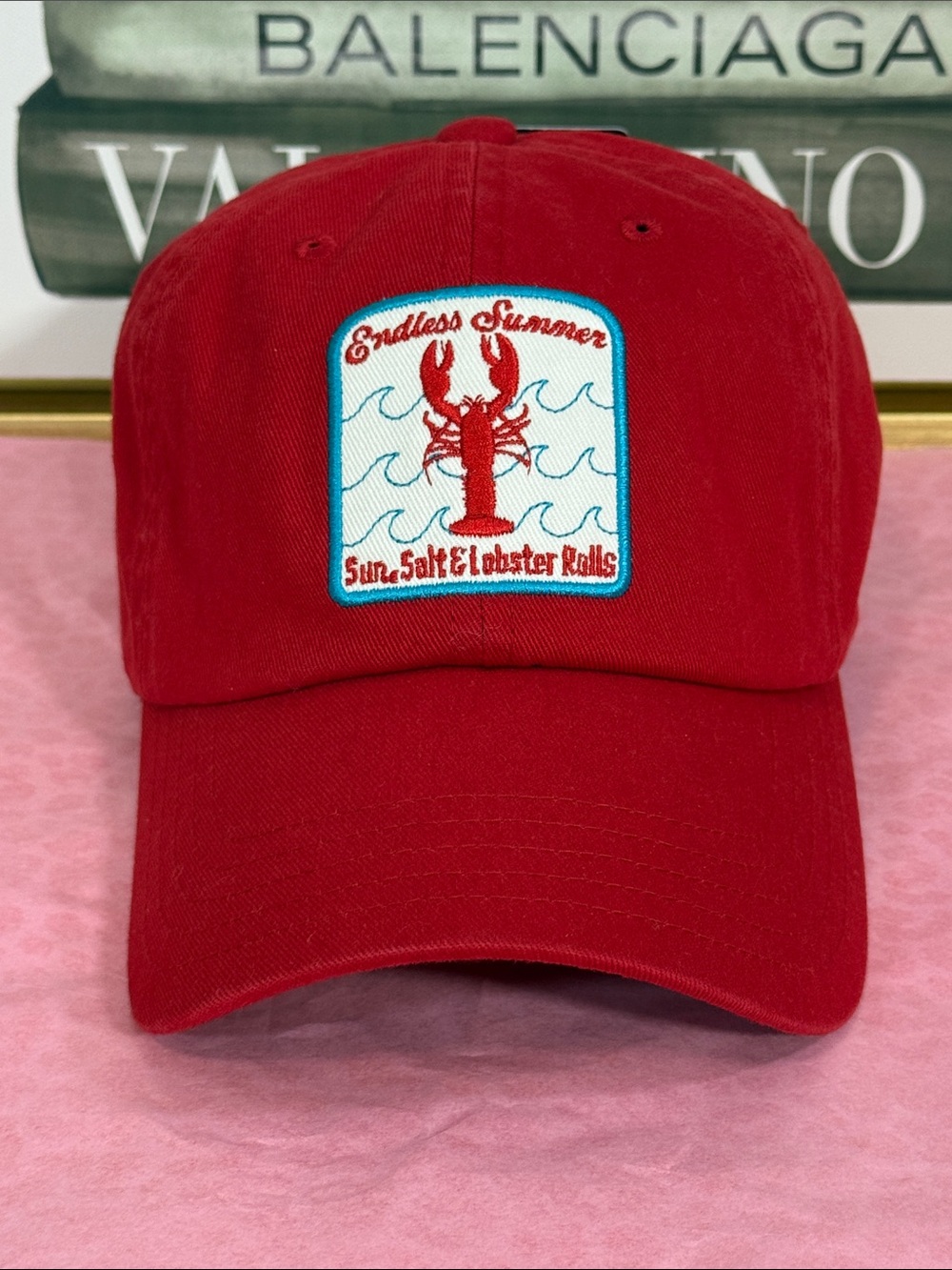 Universal Thread Red 'Endless Summer' Lobster Patch Baseball Hat